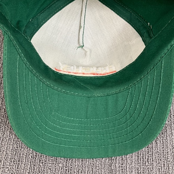 Vintage Fruchey Snapback Hat Mens OSFA Green Baseball Cap P Caps Made in USA - Picture 10 of 13